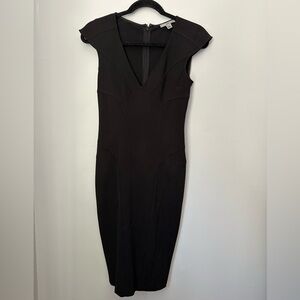 Zac Posen Black Midi Dress